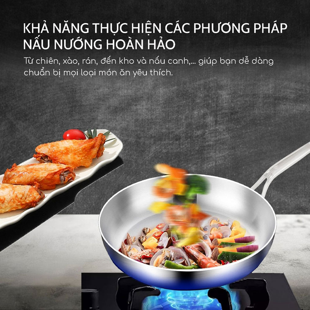 Chảo Bếp Từ Lòng Nông SEKA SK6030 Inox 304